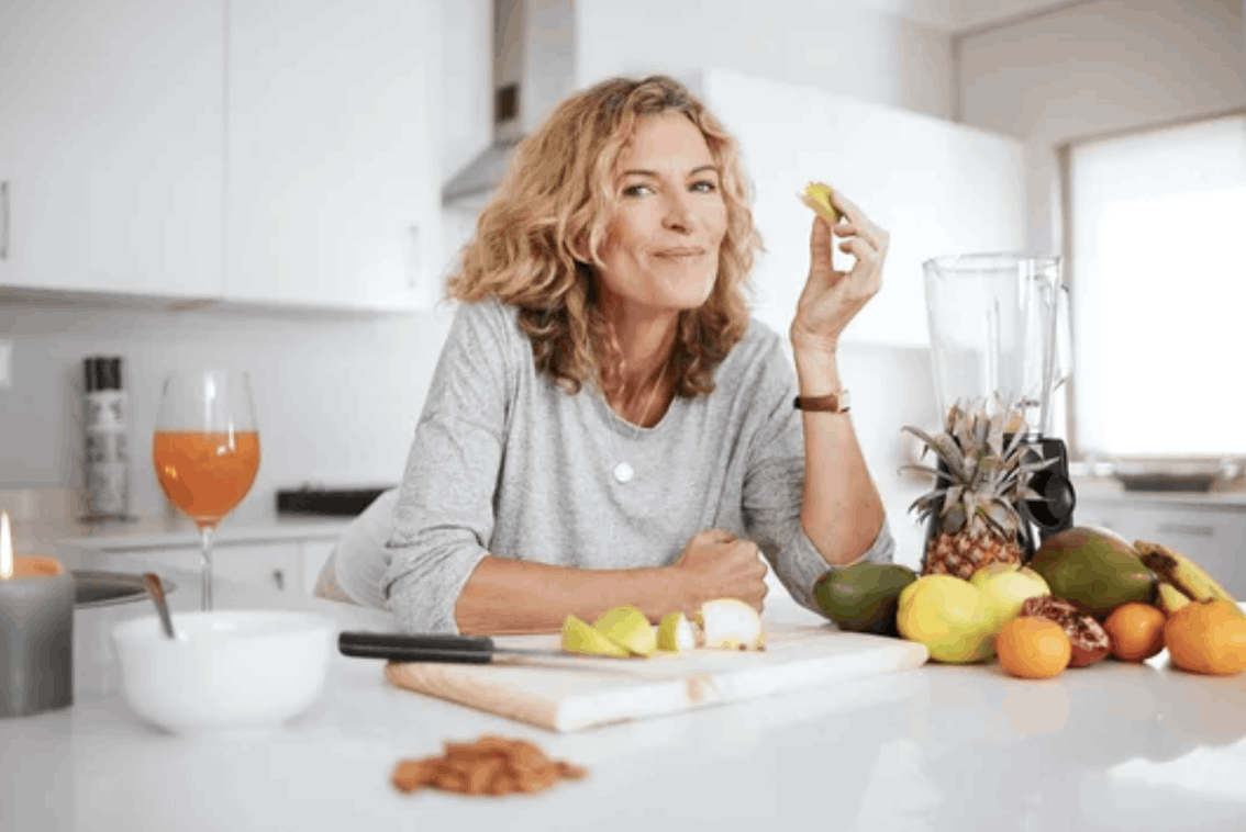 Image of Woman enjoying healthy diet